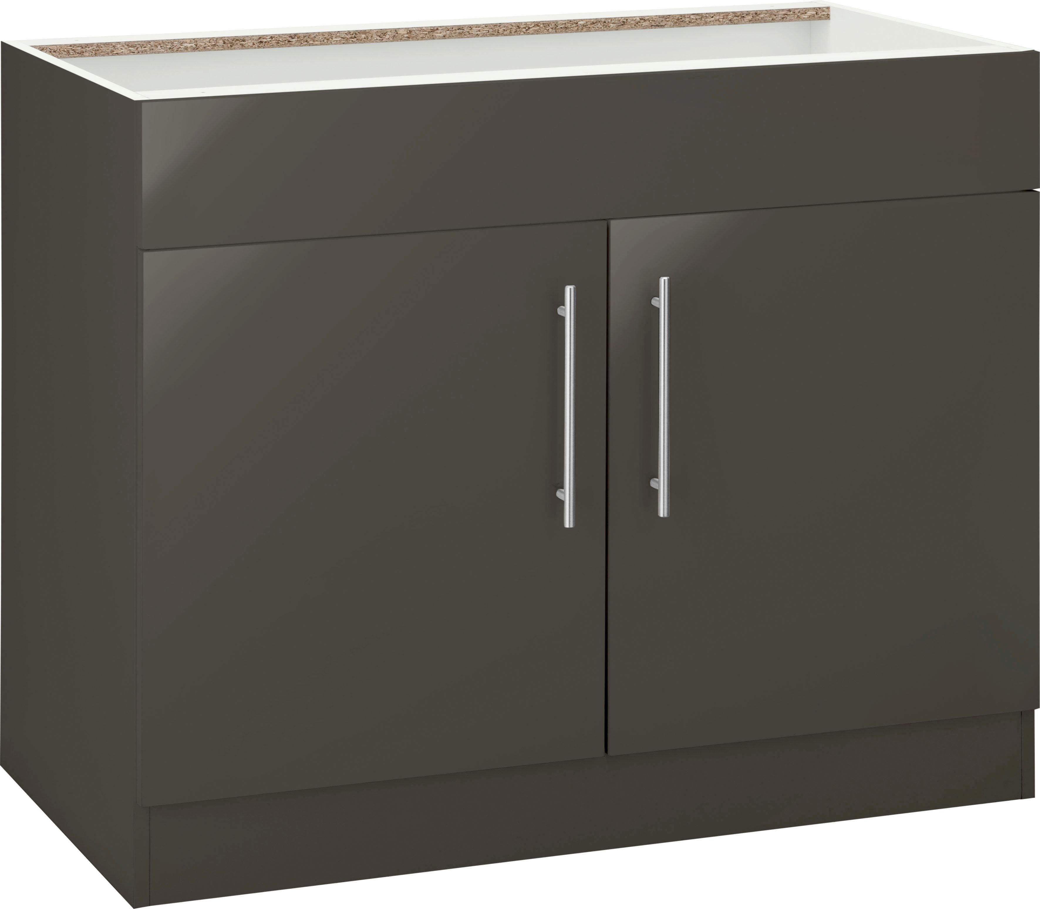 wiho Küchen Spülenschrank Cali 100 cm breit, ohne Arbeitsplatte – Bild 3 von 5