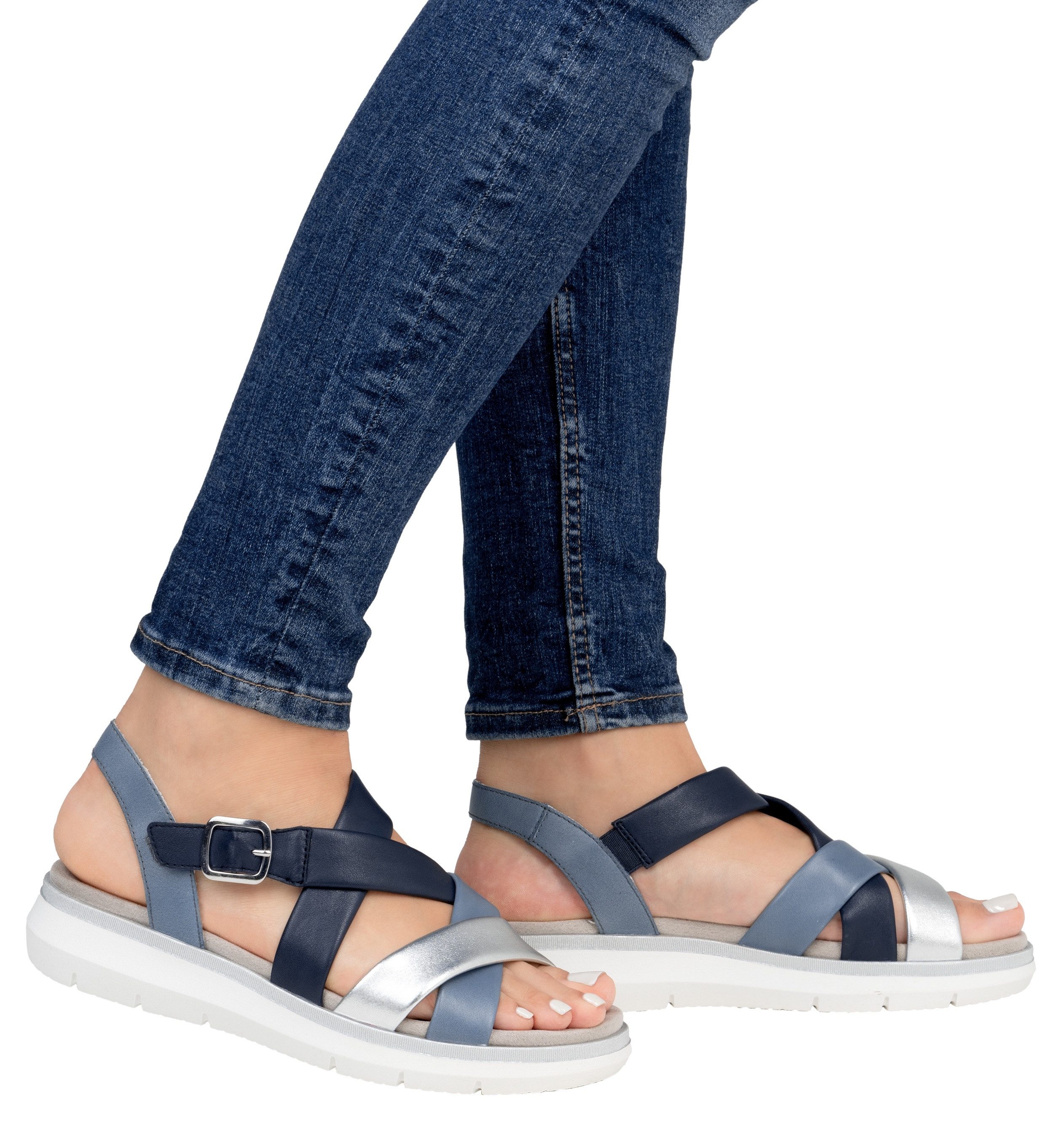 Remonte Elisabeth Hurley-Collection Riemchensandale, Keilabsatz, Sommerschu günstig online kaufen