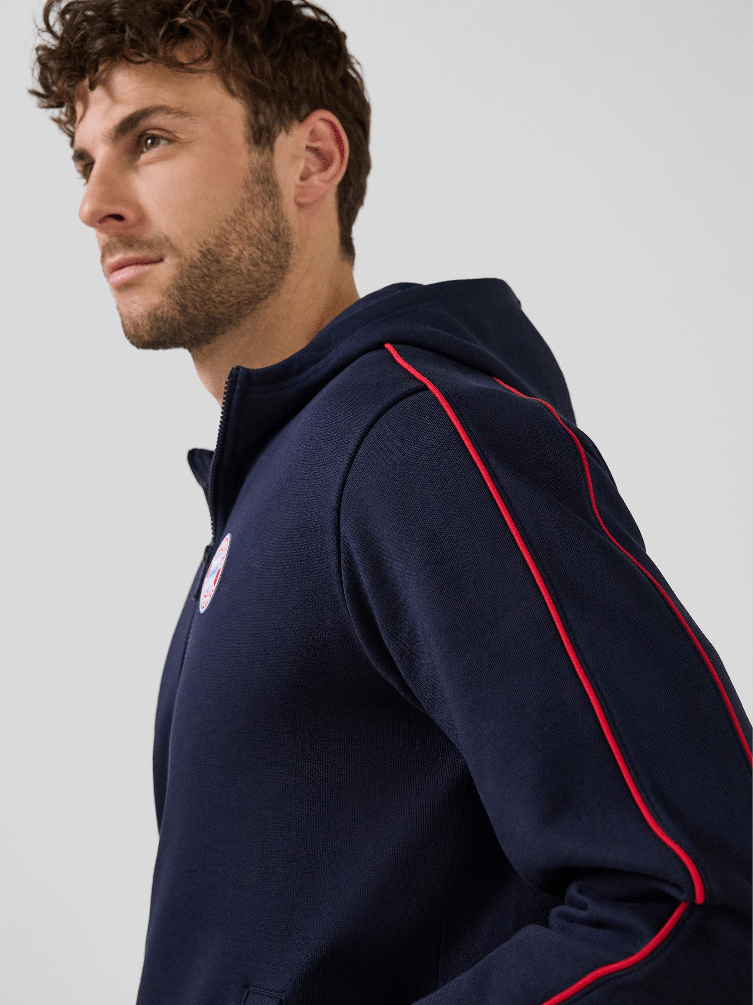 FC Bayern München Kapuzensweatjacke FC Bayern München, Zip-Hoodie Essentials, Herren, Navy – Bild 4 von 5