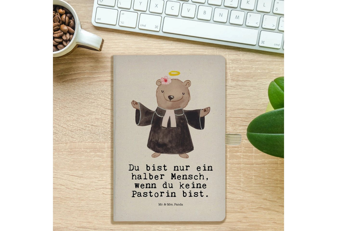 Thumbnail - Mr. & Mrs. Panda Notizbuch Pastorin Herz - Transparent - Geschenk, Pfarrerin, A5 Notizbuch Mit S Mr. & Mrs. Panda, Umwel...