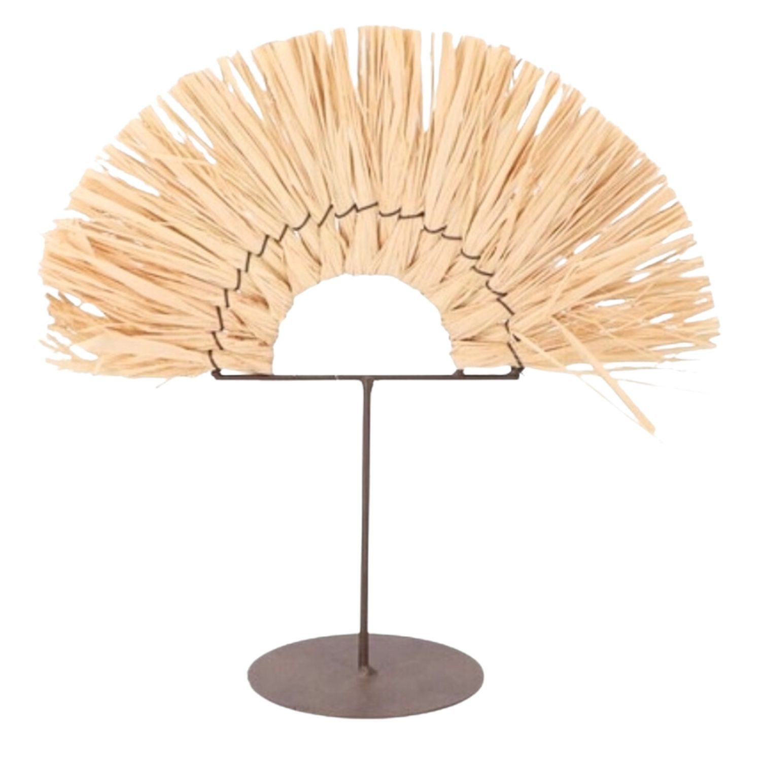 Marrakesch Orient & Mediterran Interior Dekoobjekt Raffia Deko-Ornament Boho Natur Tischdeko rund 28 cm für Zuhause Deko (1 St)