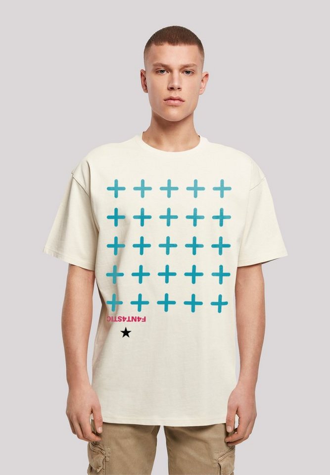 F4NT4STIC T-Shirt Kreuze Blau Print