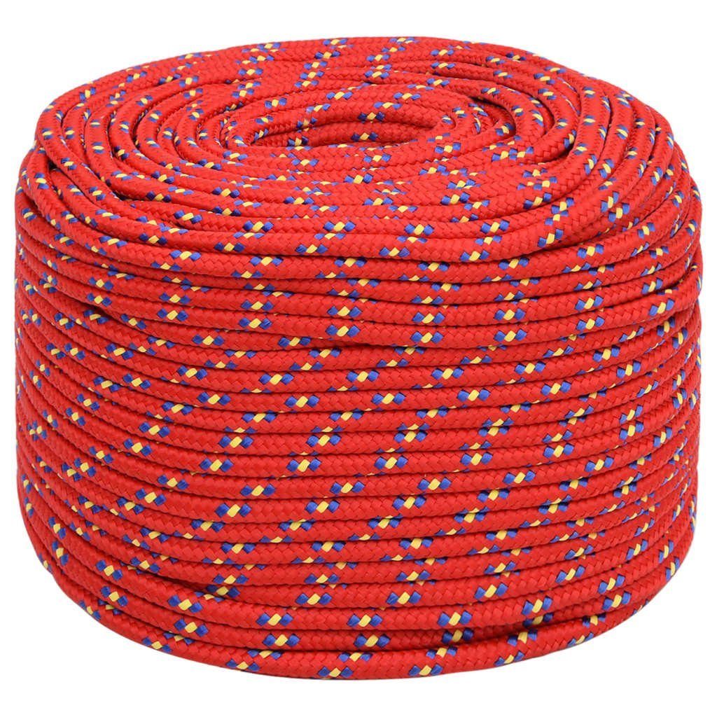 vidaXL Seil Bootsseil Rot 10 mm 100 m Polypropylen (1-tlg)