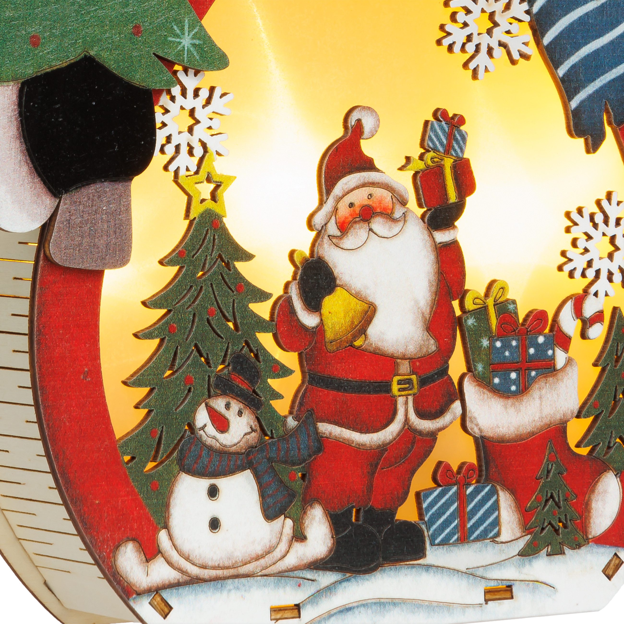 SIKORA Weihnachtsfigur DK01 LED XL Figur aus Holz Weihnachtsdeko Herbst-Winterdekoration – Bild 4 von 5