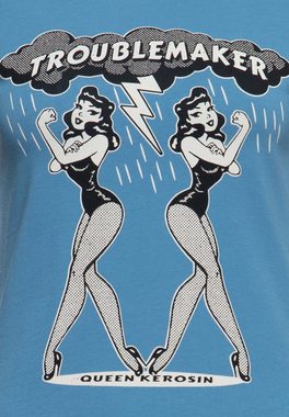 QueenKerosin Print-Shirt (1-tlg) mit Print im 50s Style