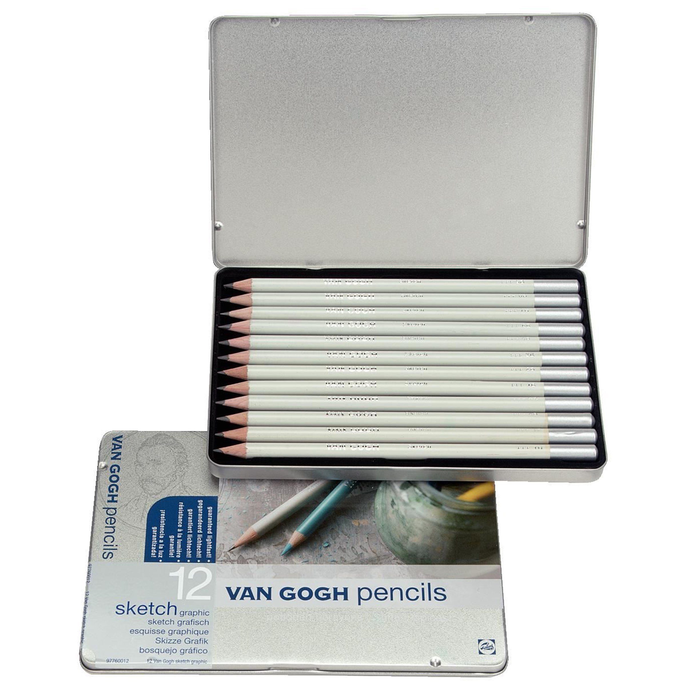 Talens Bleistift Van Gogh Sketch Graphic Set 12 Graphitbleistifte, (12-tlg), im Metalletui