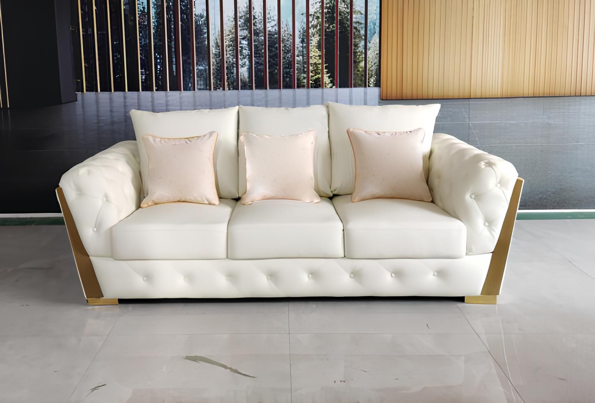 Xlmoebel Chesterfield-Sofa Möbel Set Luxus Chesterfield Medusa Dreisitzer Sofa Einrichtung, Hergestellt in Europa