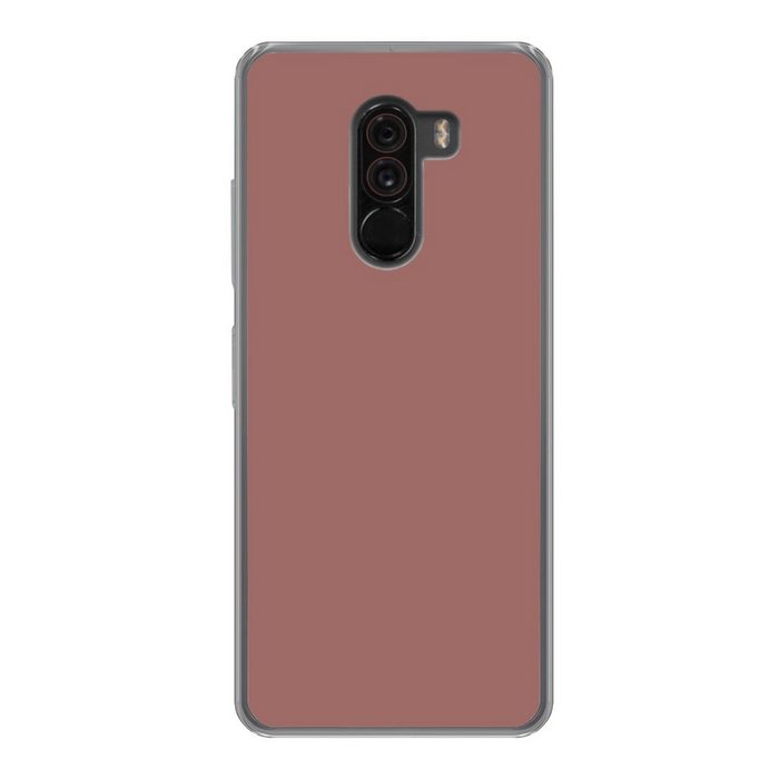 MuchoWow Handyhülle Terrakotta - Muster - Rosa Phone Case Handyhülle Xiaomi Pocophone F1 Silikon Schutzhülle