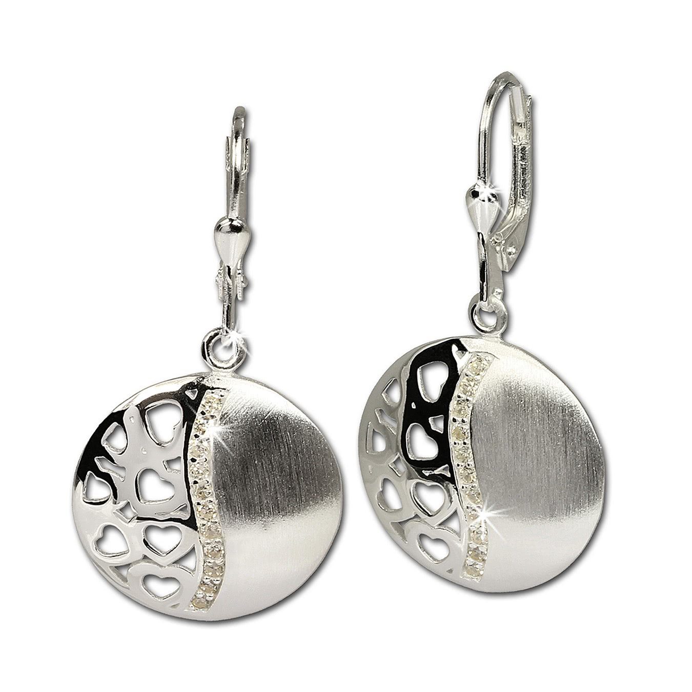 SilberDream Paar Ohrhänger »SDO326 SilberDream Ohrringe Damen 925 Silber« ( Ohrhänger), Damen Ohrhänger Herzen aus 925 Sterling Silber, Farbe: silber,  weiß online kaufen | OTTO
