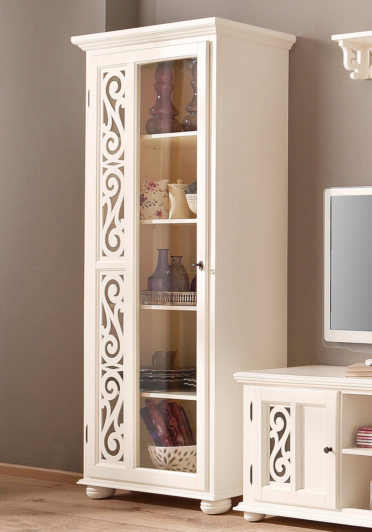 Home affaire Vitrine Arabeske mit Fräsungen günstig online kaufen