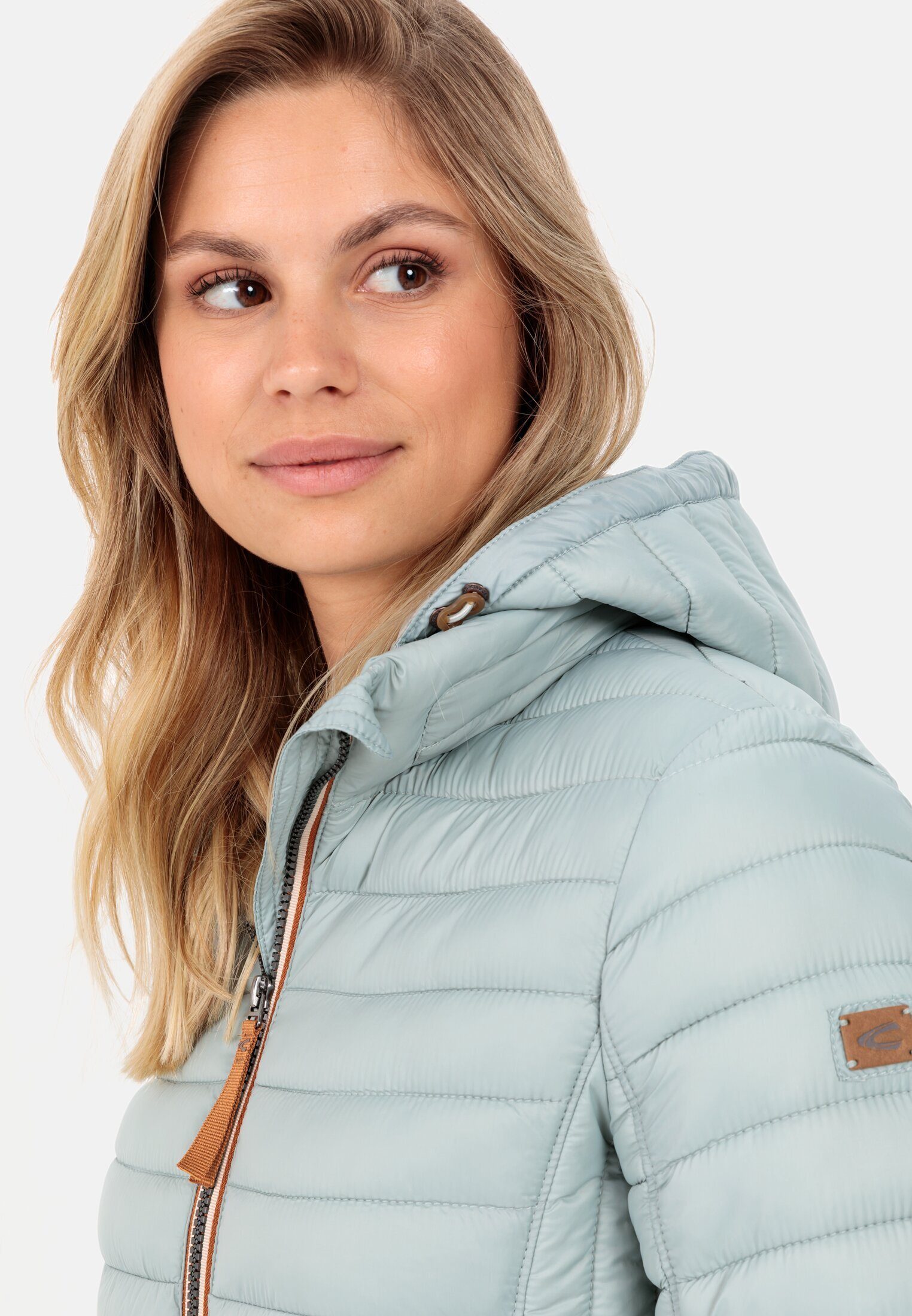 mit Funktionsjacke active abnehmbarer camel Kapuze Blau-Grau