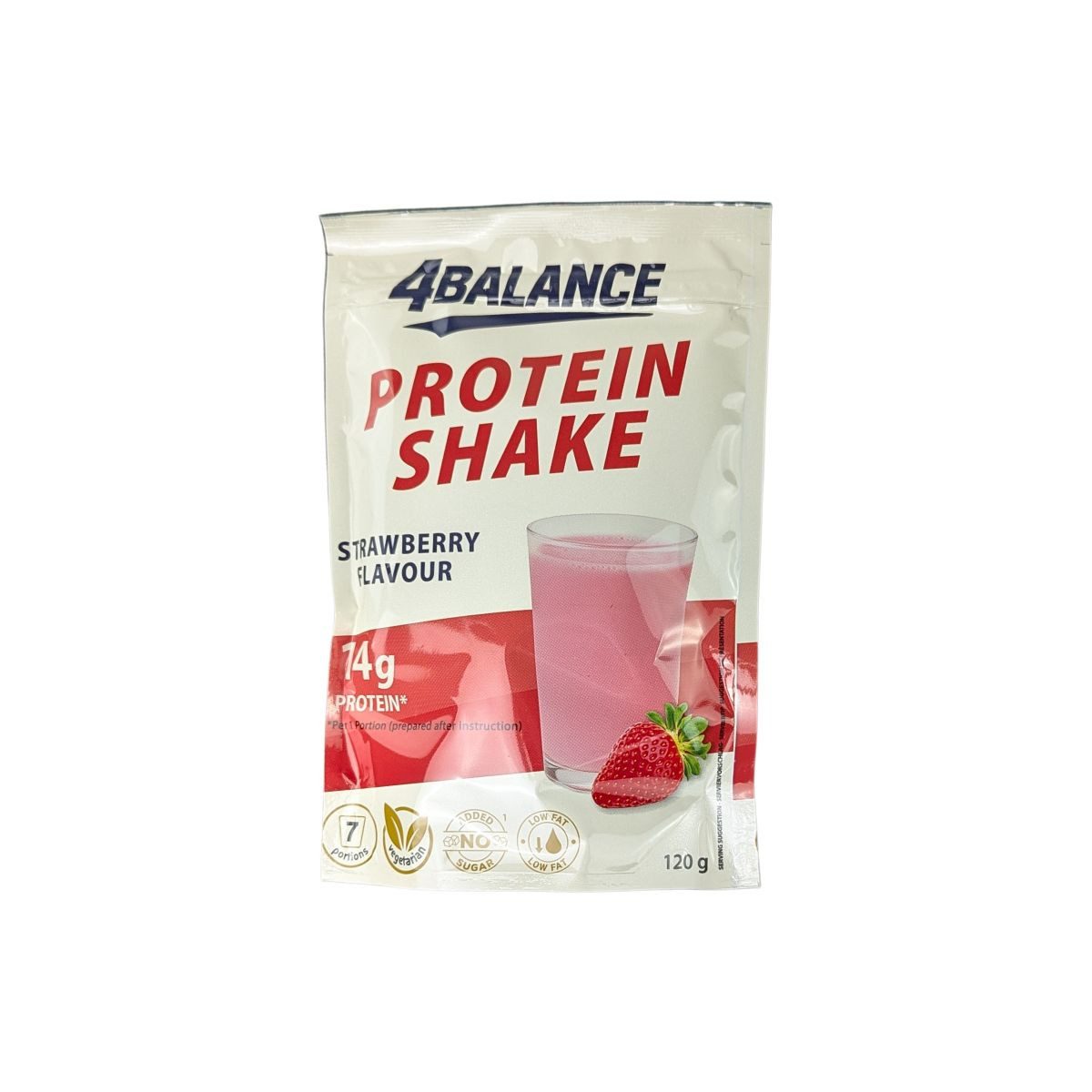4Balance Shake, 4Balance Protein Shake Strawberry angenehm cremig leichte Note 120g