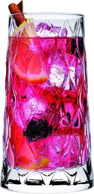 Pasabahce Gläser-Set Leafy 420855, Glas, 4er-Set Trinkgläser, perfekt für Saft und mehr