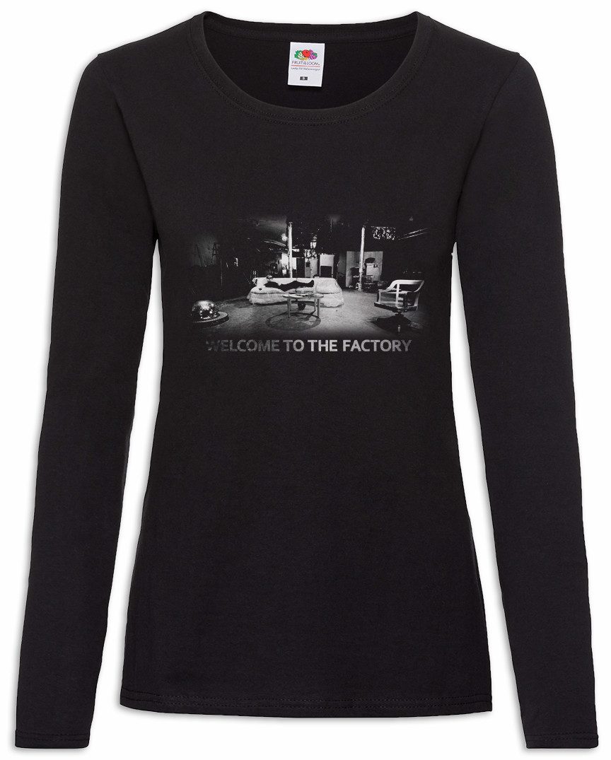 Urban Backwoods Langarmshirt Welcome To The Factory Damen Langarmshirt New York Andy Pop Art (1-tlg) Picture Velvet Lou Warhol