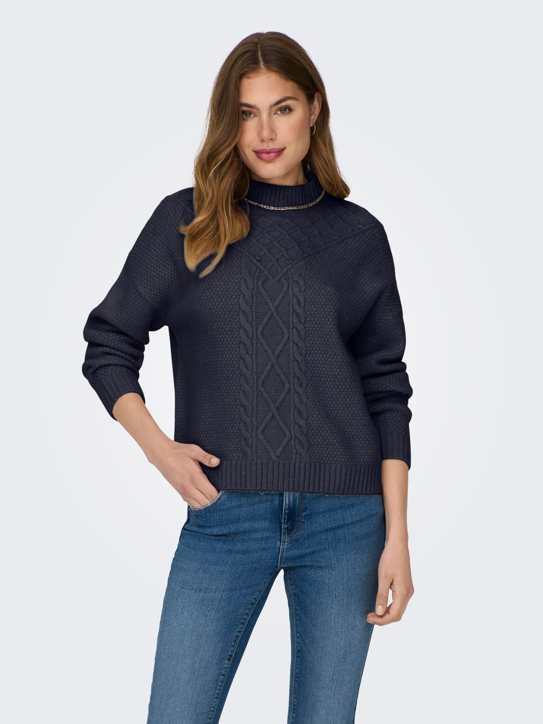 ONLY Stehkragenpullover ONLAMBER LS HIGHNECK KNT Night Sky Detail:Melange