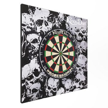 Kings Dart Dart-Wandschutz Dartboard Surround Skull, Rückseite in uni Schwarz