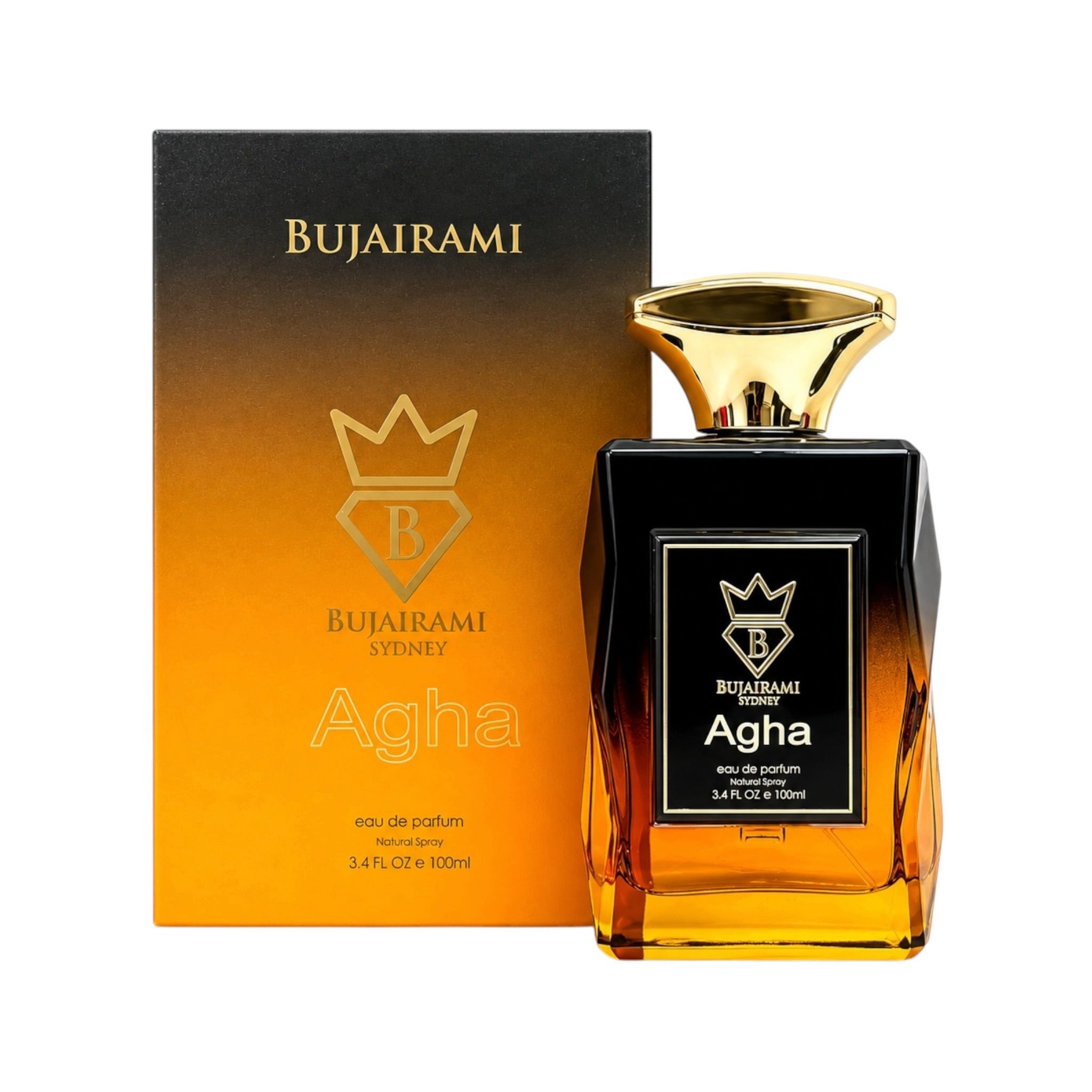 Bujairami Eau de Parfum Agha, 100 ml, für Damen und Herren, Eau de Parfum