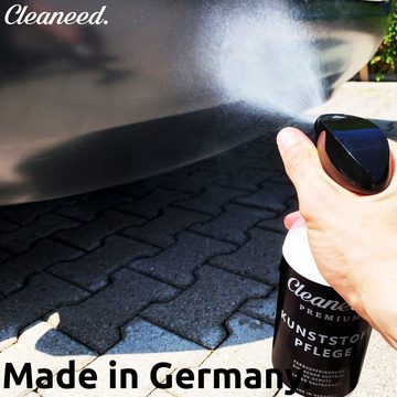 Cleaneed Premium Kunststoffpflege Kunststoffpflegemittel (Matt, – Made in Germany), Farbauffrischung, UV-Schutz, Lange Haltbarkeit, Einfacher Auftrag