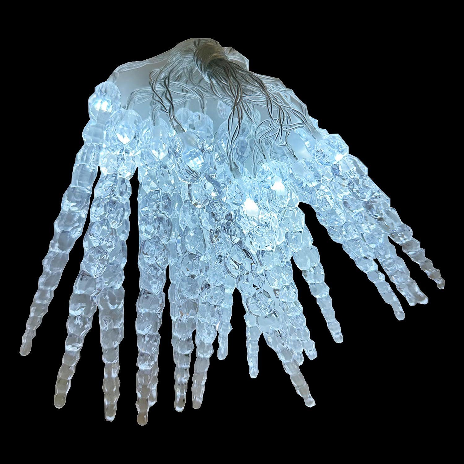 Mojawo Lichtervorhang LEDLichterkette 20 Eiszapfen 20 LED´s 8
