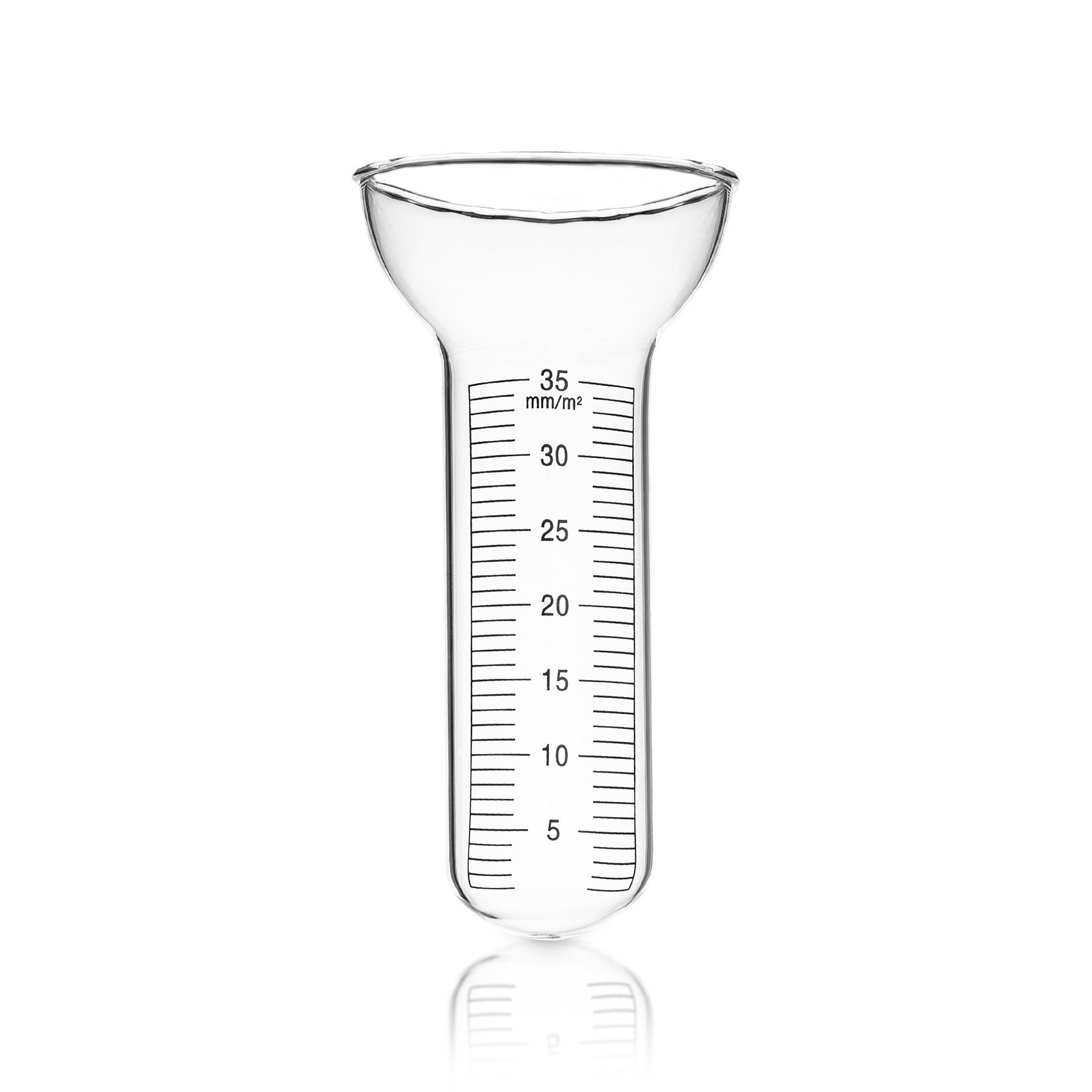 BigDean Niederschlagsmesser Für 1-35 mm Messungen Einfach abzulesen aus Glas Regenmesser