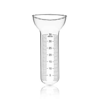 BigDean Niederschlagsmesser Für 1-35 mm Messungen Einfach abzulesen aus Glas Regenmesser