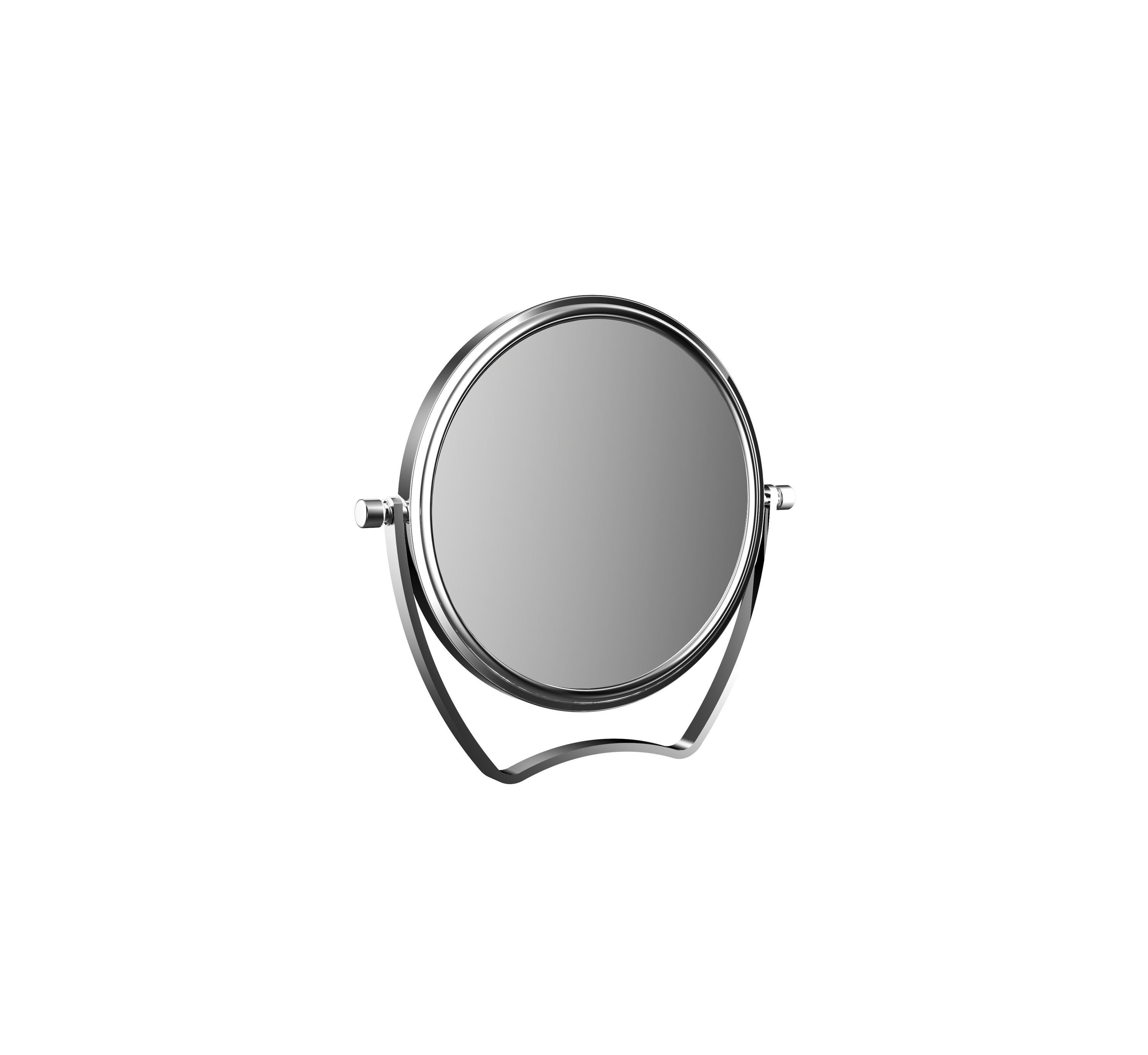 Calmwaters Kosmetikspiegel Reisespiegel, Chrom, 5/1-fach Vergrößerung, rund, Ø126 mm, zweiseitige Spiegelfläche