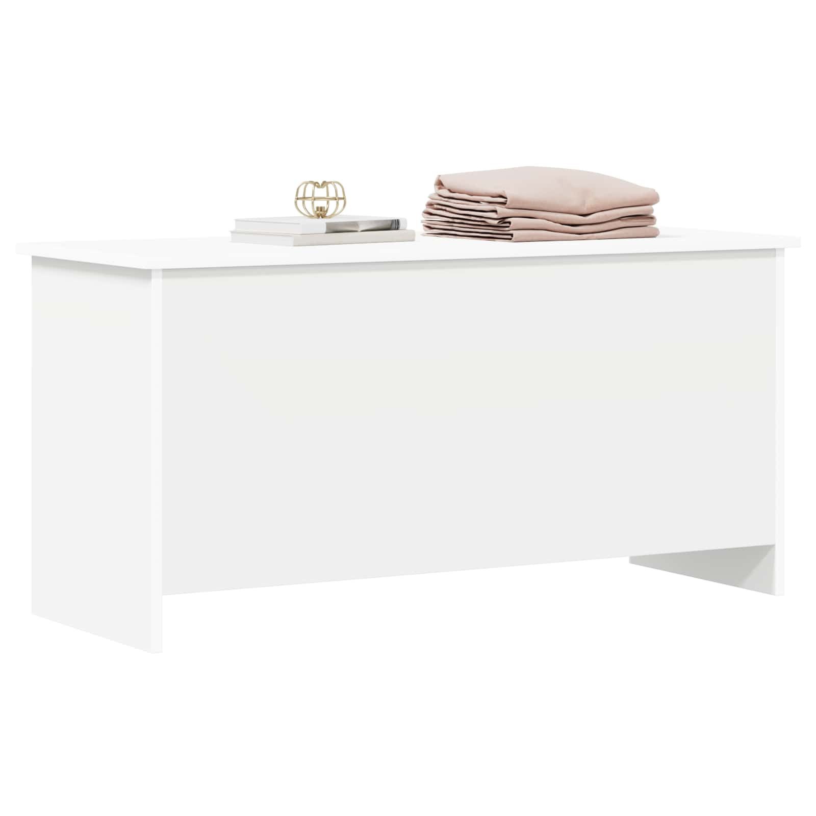 vidaXL Aufbewahrungsbox Aufbewahrungstruhe Weiß 100 x 40 x 50 cm Holzwerkstoff (1 St)