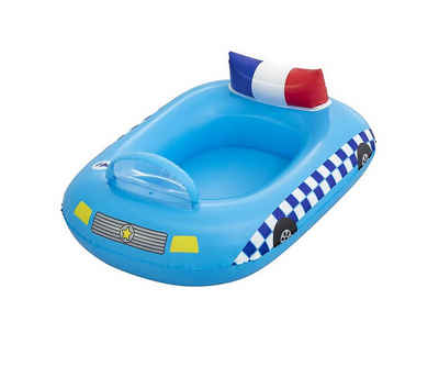 Bestway Kinder-Schlauchboot Schlauchboot Polizeiauto für Kleinkinder Länge ca. 88 cm, Ton-Funktion, Schlauchboot für Kinder Polizeiboot