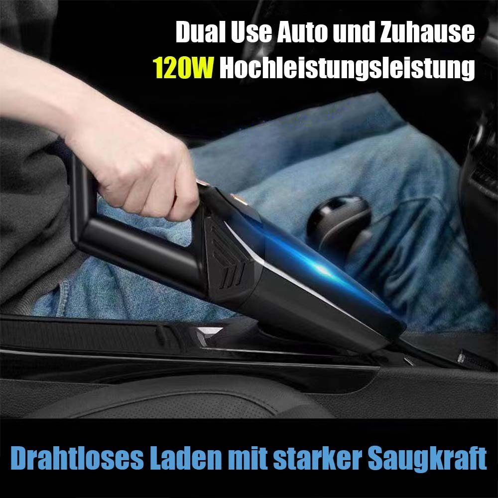 mit für TUABUR 12000PA, und Kabelloser, Büros Autos, Wohnungen Geeignet Handstaubsauger orange wiederaufladbarer tragbarer Akku-Handstaubsauger