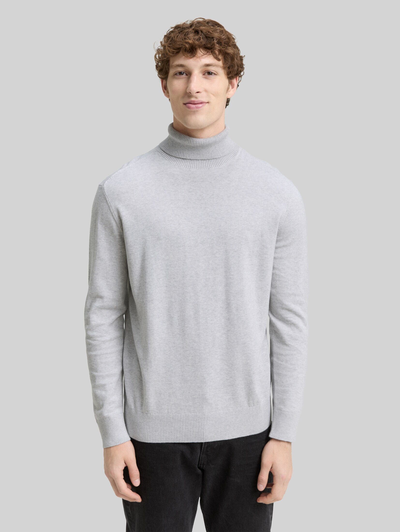 TOM TAILOR Denim Strickpullover Pullover & Strickjacken Rollkragenpullover aus Baumwolle