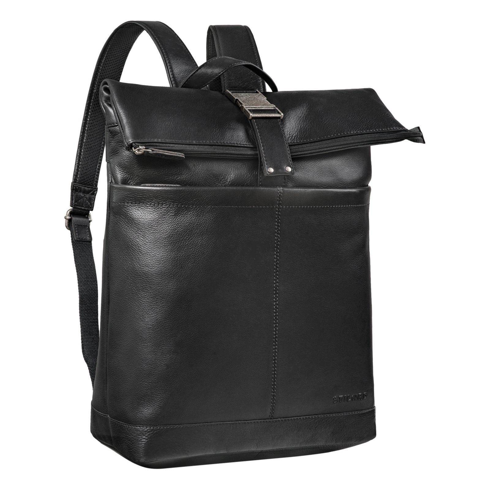 STILORD Notebook-Rucksack STILORD "Hudson" Rolltop Rucksack Leder