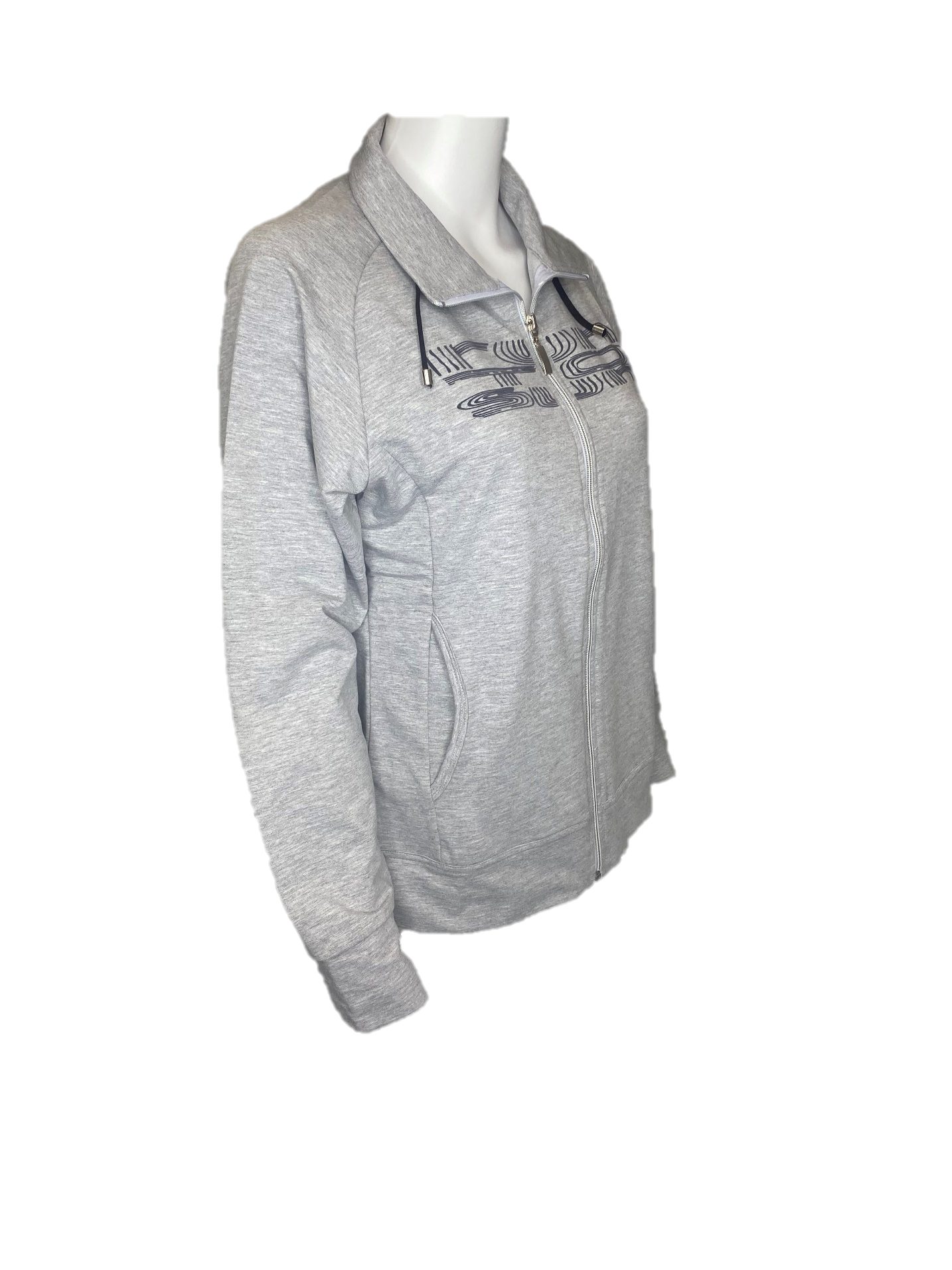 Authentic Klein Sweatjacke Sportive Damen Baumwoll-Mix Jacke mit Ziersticke günstig online kaufen