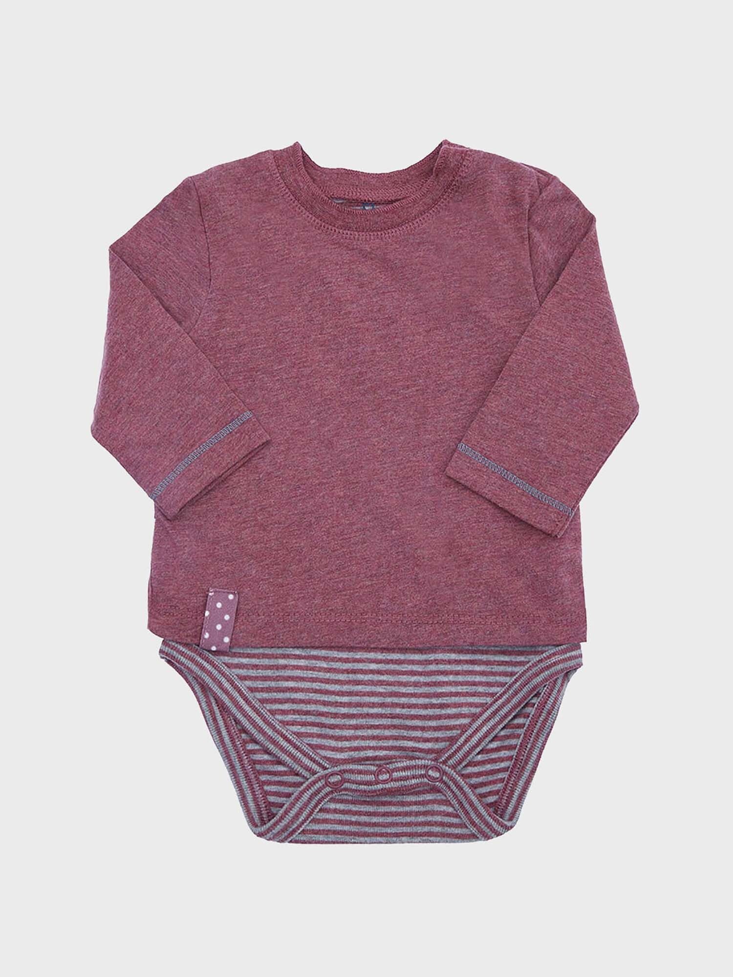 OrganicEra Shirtbody Baby Langarm-Body aus Bio-Baumwolle, gestreift (1-tlg)