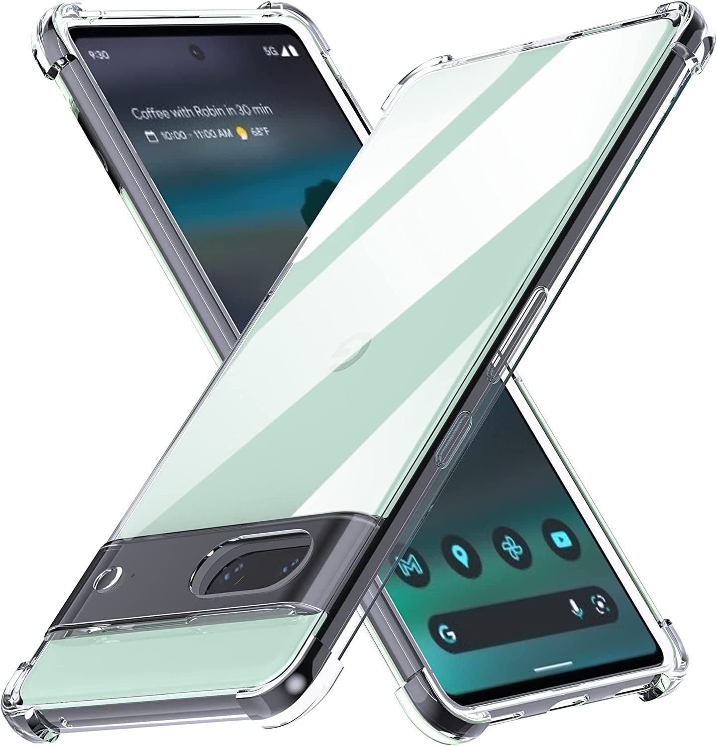 MSM Handyhülle Hülle für Google Pixel 6A Silikon Schutzhülle TPU Tasche Klar Slim