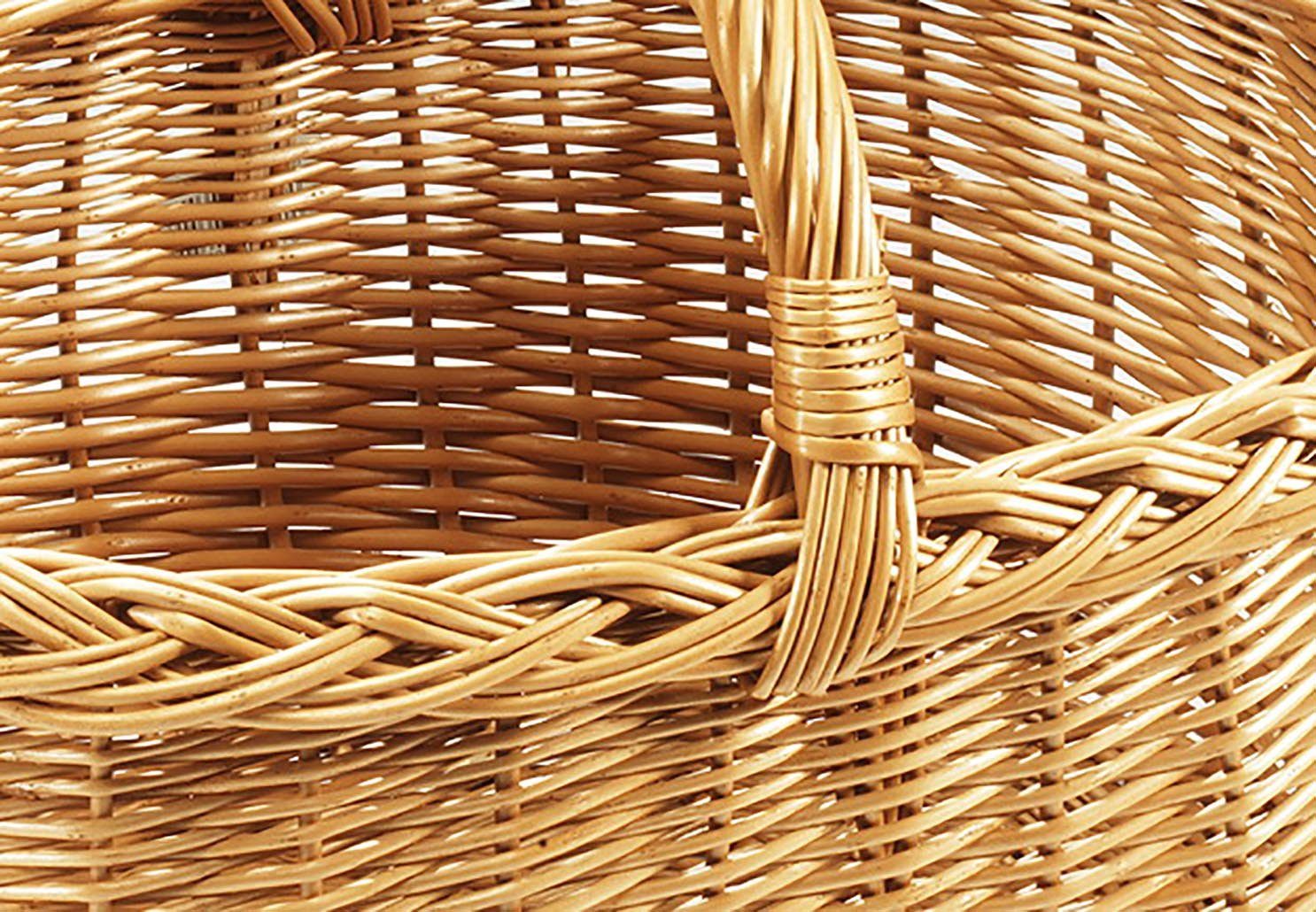 Kobolo Einkaufskorb Henkelkorb aus gekochter Weide günstig online kaufen