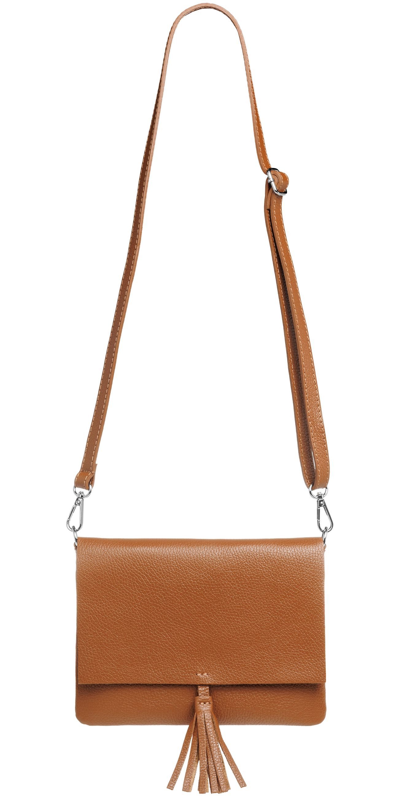 Caspar Clutch Abendtasche Damen Leder Handtasche - CLASSIC LINE - Modell No.830, leicht, elegant & unempfindlich - 100% Echtleder - Handmade in Italy