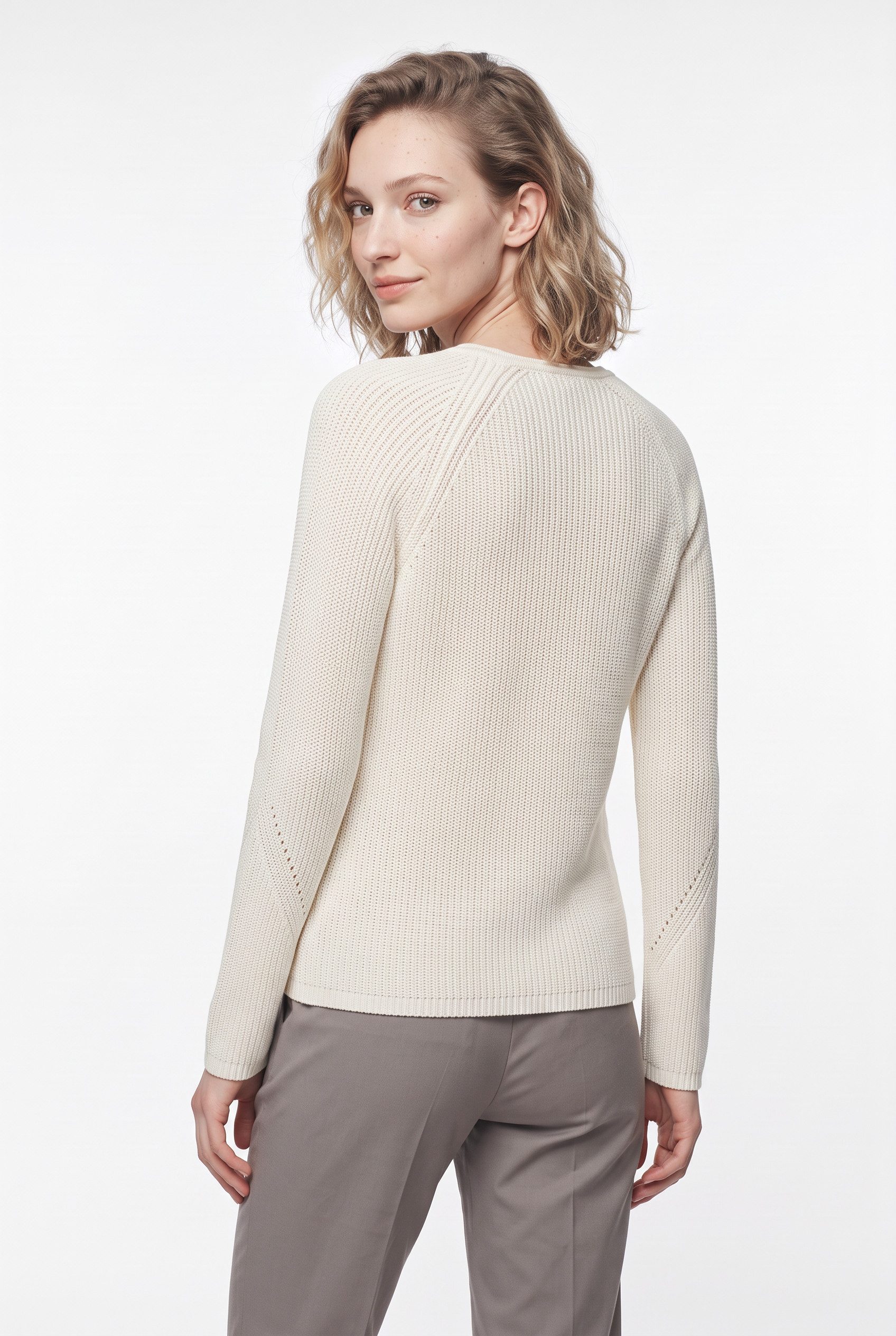 BOSS ORANGE Strickpullover Fardellina Premium Damenmode aus reiner Baumwolle – Bild 2 von 5