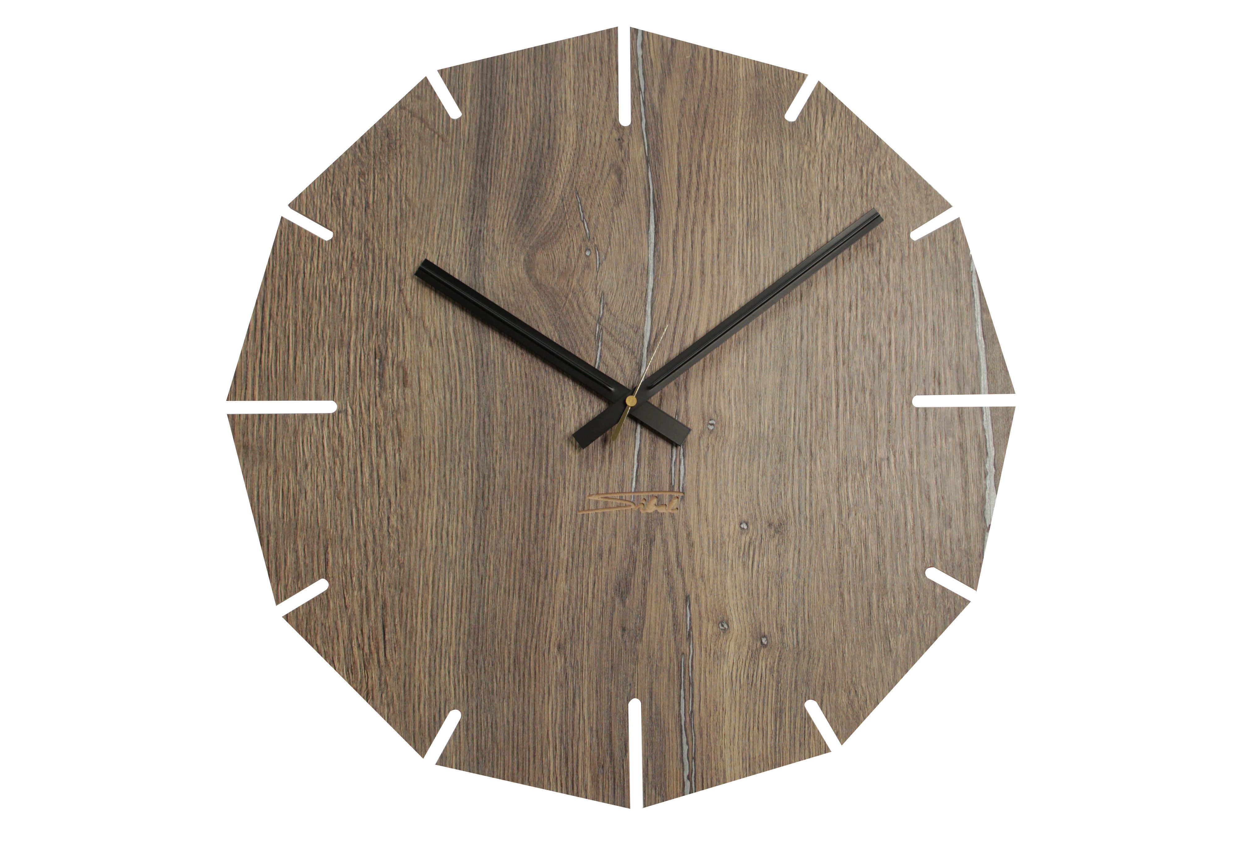 SIBAL Design.Home Wanduhr Uhr "Klassisch" (50cm Durchmesser) (geräuschloses Quarzuhrwerk) Halifax