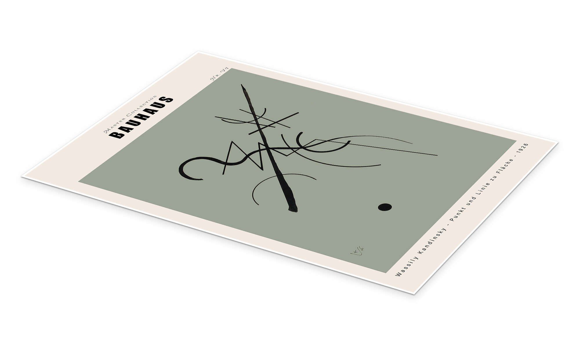 Posterlounge Wandbild Bauhaus - Punkt und Linie zu Fläche, 1925, Wassily Kandinsky, erhältlich als Poster, Leinwandbild, Wandsticker oder Acrylglasbild