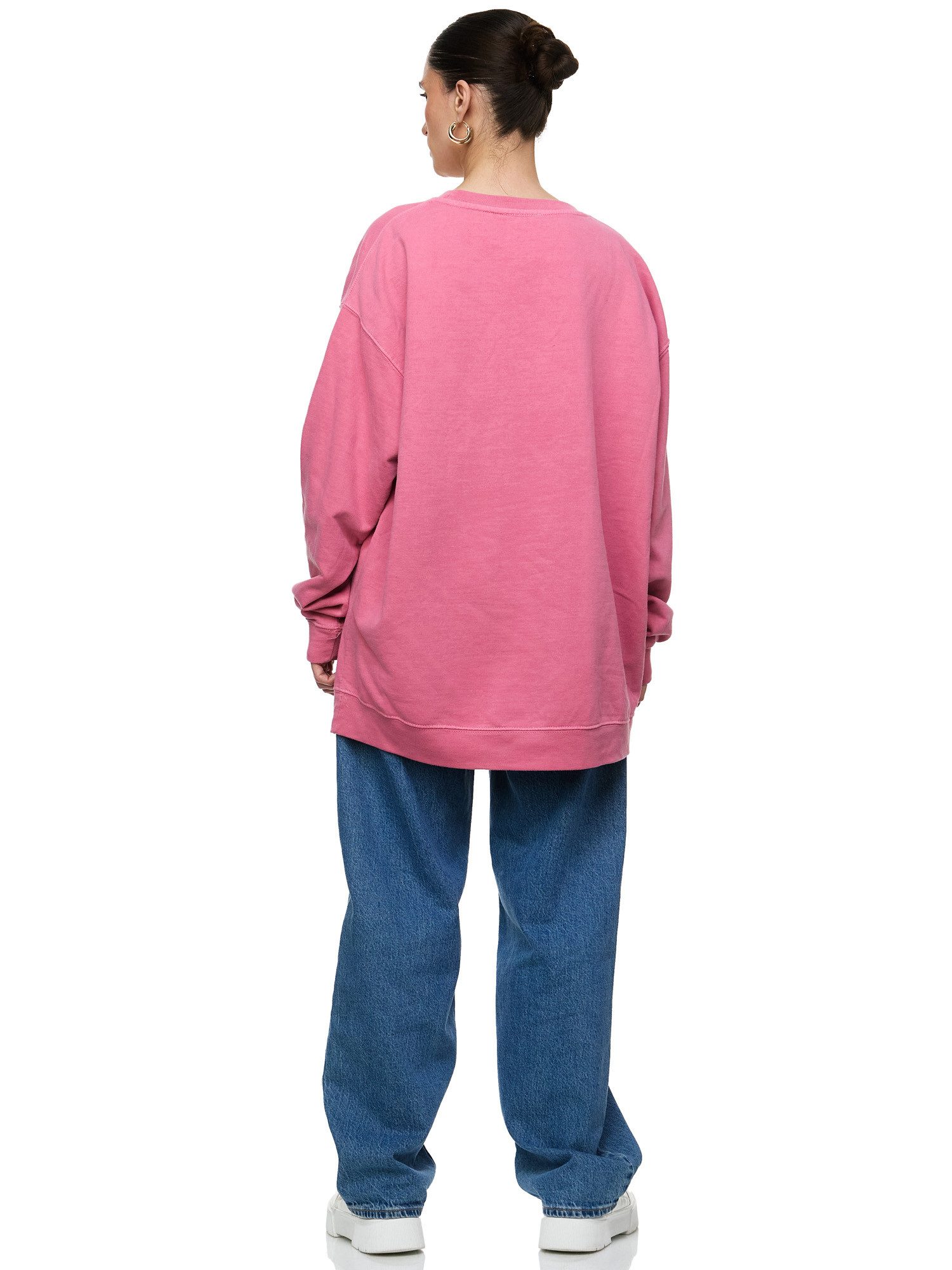 Worldclassca Sweatshirt Worldclassca Oversized Sweatshirt Teddybär Bär Print Langarm Pullover Print - "Bear with me, it’s been a long day"