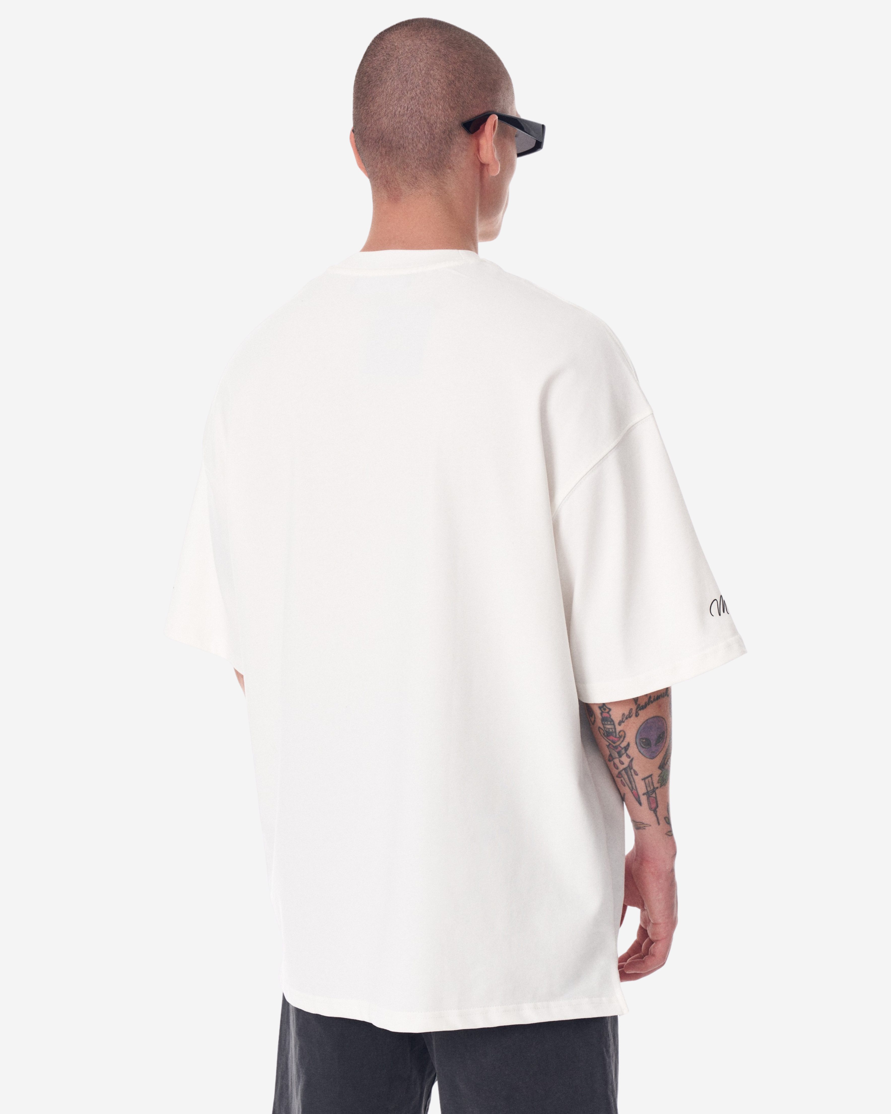 Martin Valen T-Shirt Großes 3D-gedrucktes weißes Heavy T-Shirt