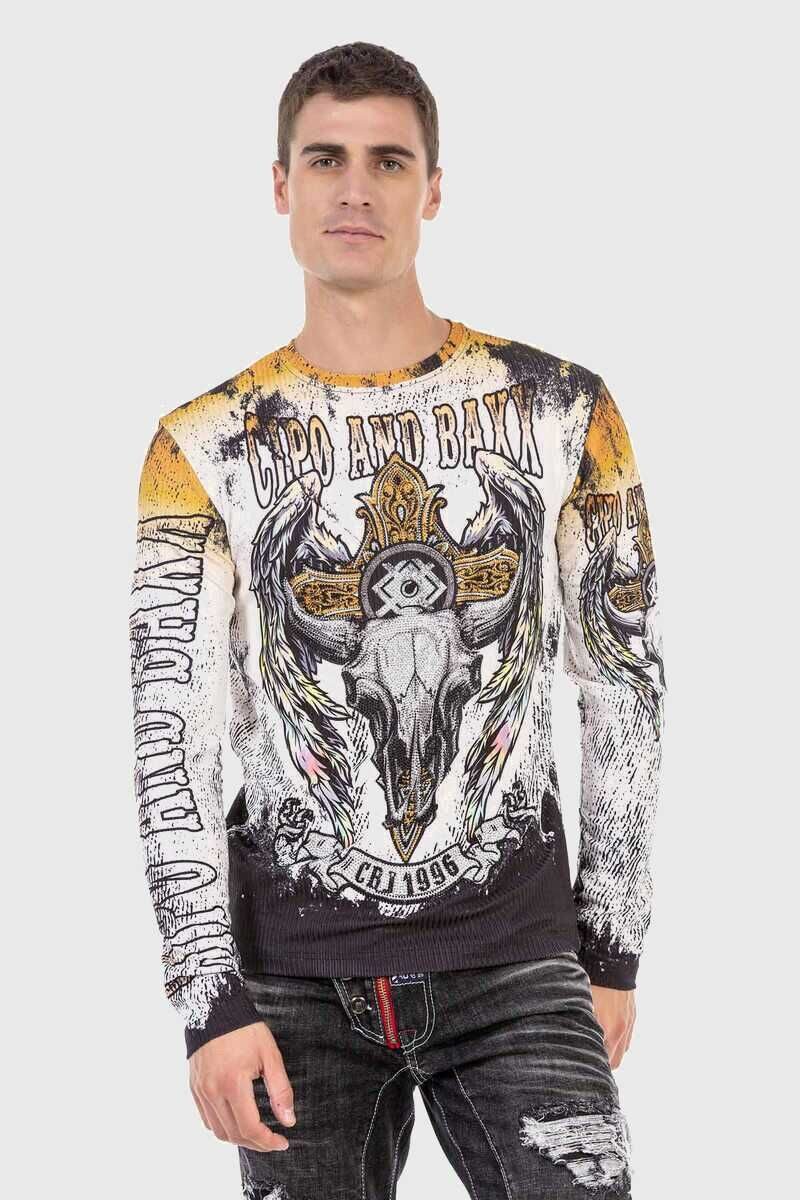 Cipo & Baxx T-Shirt Sweatshirts mit Allover-Print