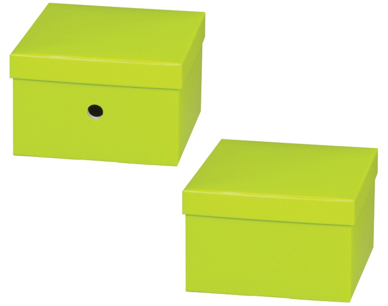 Thumbnail - NIPS Aufbewahrungsbox UNI COLOUR (2 Stück) Mehrzweckbox mit Deckel (Spar-Set), B/H/T: 26,5 x 16,5 x 26,5 cm, Wellkarton,...