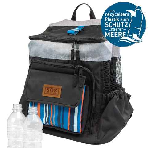 TRIXIE Tiertransporttasche SOS Trage-Rucksack für Hunde- Nachhaltig bis 10,00 kg, aus Recyceltem Plastik (RPET) als Beitrag zur Reinhaltung unserer Meere