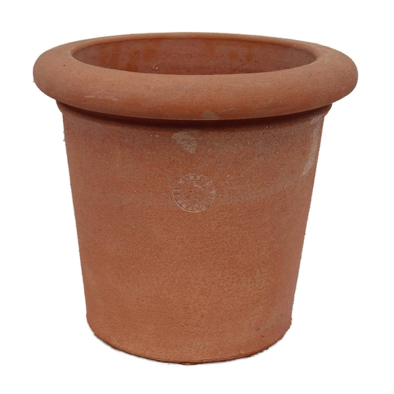 Hirsch Terracotta Pflanzkübel Vaso Liscio Toskana Impruneta 30cm, massiv - stabil - schön | Pflanzkübel