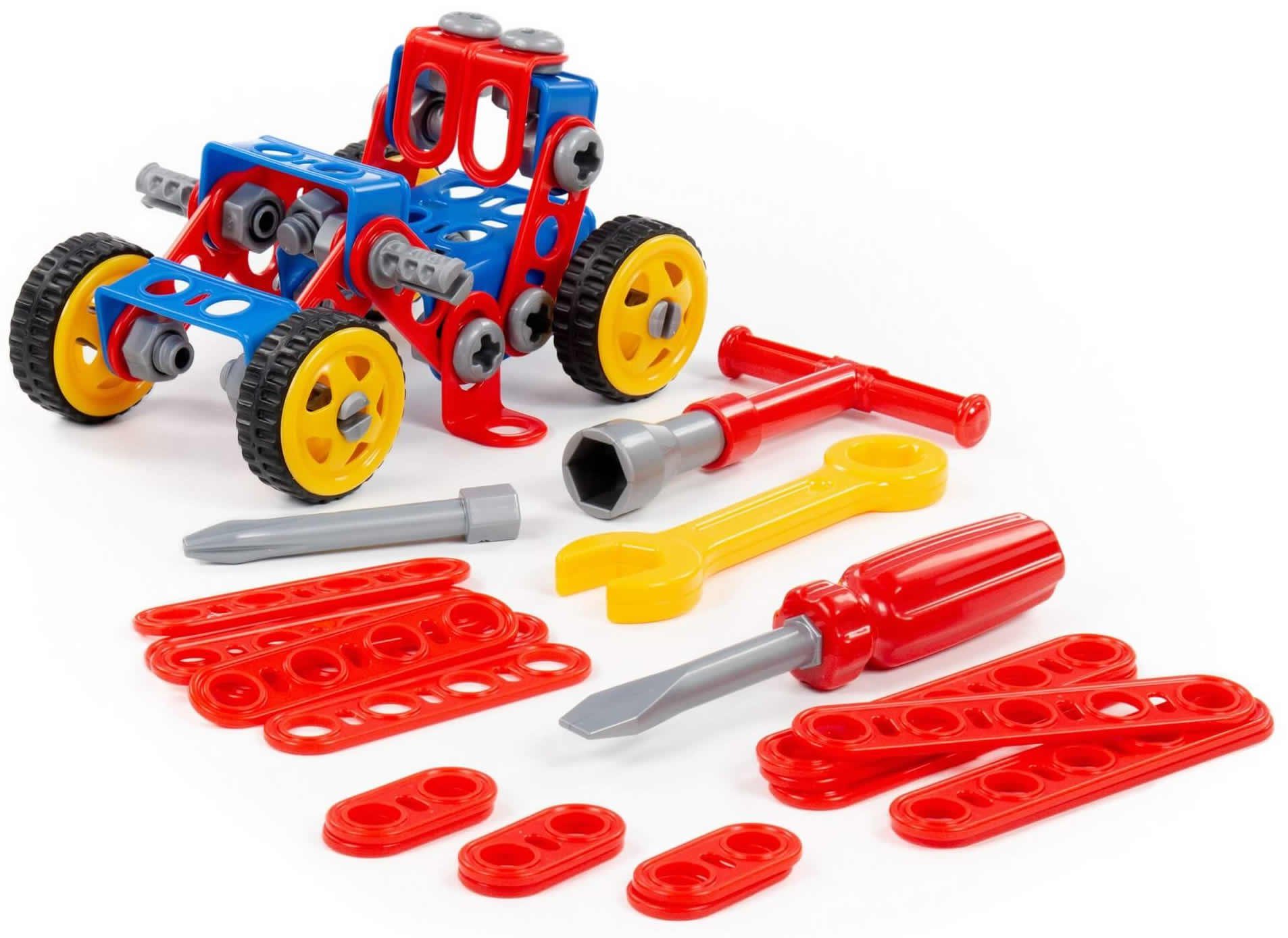 Polesie Konstruktionsset Quad 81-tlg. mit Bauteilen Werkzeug und Anleitung Konstruktions-Spielset, (81 St)