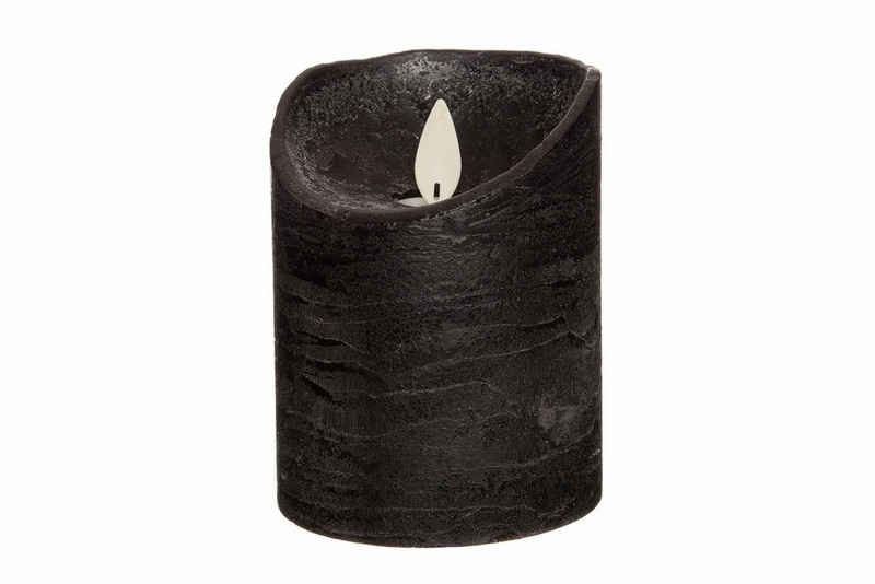 Coen Bakker Deco BV LED-Kerze Wax Candle (1-tlg), schwarz bewegliche Flamme 7,5x10cm 6/18h Timer shabby