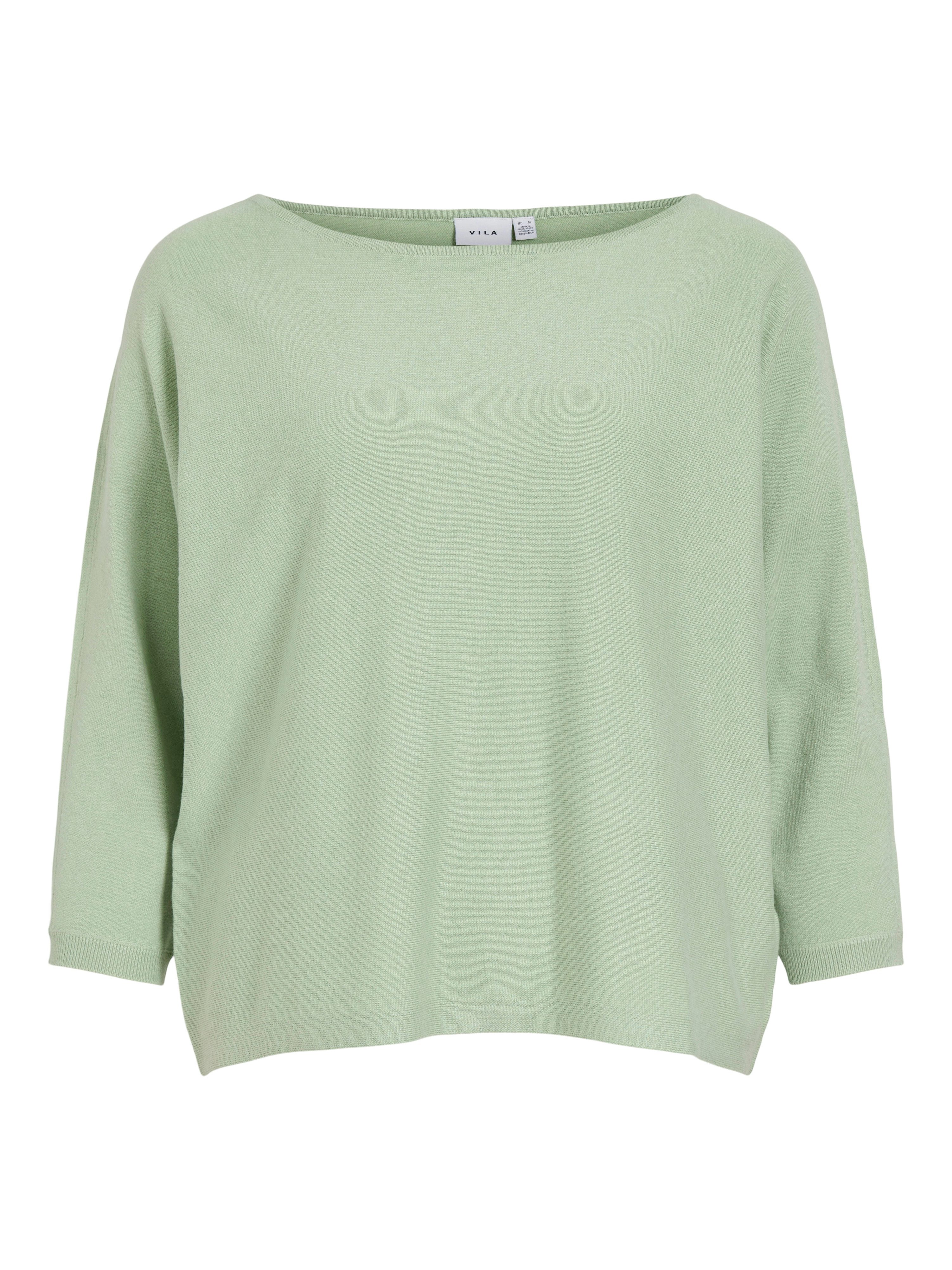 3/4 Arm-Pullover VIMALU BOATNECK 3/4 SLEEVE KNIT TOP-NOOS