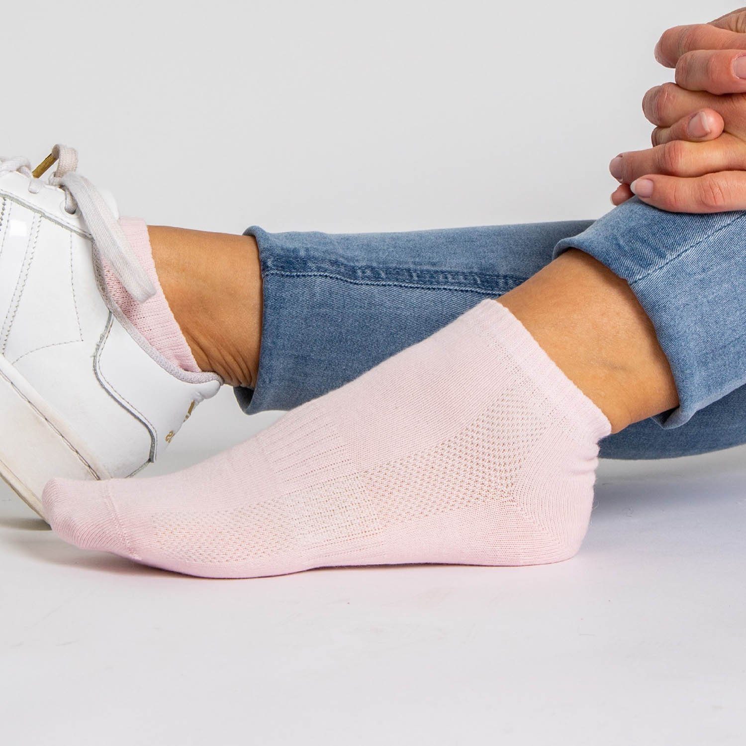 aus Jana) Bio-Baumwolle Sneaker (6-Paar) OCCULTO Sneakersocken Pink 6er Socken (Modell: Damen Pack