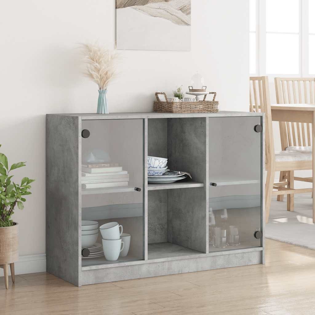 vidaXL Sideboard Sideboard Betongrau 102x37x75,5 cm günstig online kaufen